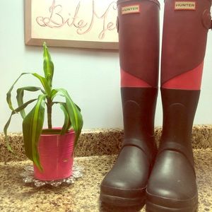Hunter Boots Original Asym Cblock Style Boot.SZ8